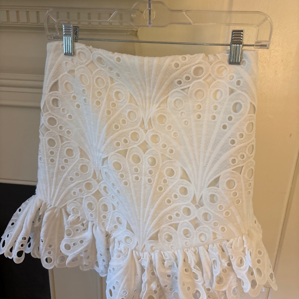 White eyelet skirt